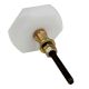 White Round Hexagon stone Cabinet knobs