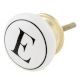 E Flat Alphabet Ceramic Drawer Knob