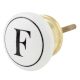 F Flat Alphabet Ceramic Drawer Knob
