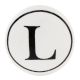 L Flat Alphabet Ceramic Drawer Knob