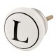 L Flat Alphabet Ceramic Drawer Knob