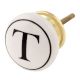 T Flat Alphabet Ceramic Drawer Knob