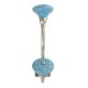 Blue Wheel Flower Ceramic Silver Iron Hook