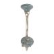 Grey Wheel Flower Ceramic Silver Iron Hook