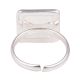 Yellow Snap chat Logo Adjustable Silver Toe Ring For Kids