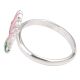 Pink Lotus Flower Adjustable Silver Children Toe Ring