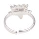 Pink Lotus Flower Adjustable Silver Children Toe Ring