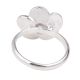 Silver Flower Design And Open Wrap Toe Ring