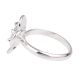 Silver Flower Design And Open Wrap Toe Ring