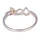 Silver Toe Ring With Semi Precious Stones In Yellow And Ruby Red