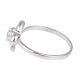 Silver Bow Design Toe Ring With Semi Precious Stone