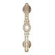 Brass Door Handles Engraved With Leafy Pattern