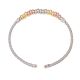 Modern 92.5 Sterling Silver kadaa or Bracelet with Gold Plated Spherical Beads