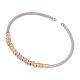 Modern 92.5 Sterling Silver kadaa or Bracelet with Gold Plated Spherical Beads
