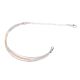92.5 Sterling Silver And Gold Plated  Braid Adjustable Bracelet