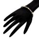 92.5 Sterling Silver Seed Beads Gold Plated Adjustable Kada Bracelet
