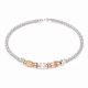 Elegant 92.5 Sterling Silver Bracelet Rope Bangle Design With Golden Spherical Beads