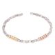92.5 Sterling Silver Beads And Gold Plated Balls Adjustable Bracelet