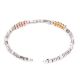 92.5 Sterling Silver Beads And Gold Plated Balls Adjustable Bracelet