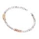 92.5 Sterling Silver Beads And Gold Plated Balls Adjustable Bracelet