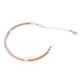 Three Tone Rope Design Bangle with 92.5 Sterling Silver Bracelets