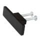 Black Rectangle Stainless Steel Big Cabinet Knobs