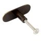 Antique Stainless Steel Thin Oval Dresser Knobs