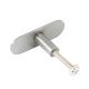 Silver Stainless Steel Thin Oval Dresser Knobs