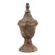 Handmade Brown Tan Brass Oil Lamp With A single Wick