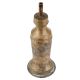 Handmade Brown Brass Oil Lamp In Cylindrical Shape Rare Artifact