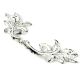 Antique White Leaf Big Iron Wardrobe Handle