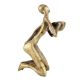 Handmade Golden Brass Couple Statue Abstract Art