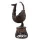 Handmade Black Brass Bird Showpiece In Dhokra Art