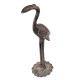 Handmade Rust Finish Brass Standing Bird Statue