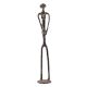 Handmade Black Brass Petite Women Tribal Statue