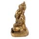Handmade Tarnished Brown Brass Ganesha Sitting  Idol