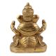 Handmade Tarnished Brown Brass Ganesha Sitting  Idol