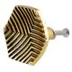 Hexagon Antique Golden Aluminium Cabinet Knob
