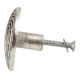 Press Plate Compact Antique Silver Aluminium Cabinet Knob