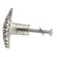 Round Cornflower Antique Silver Aluminium Cabinet Knob