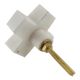 White Cross Marble Stone Cabinet Knobs