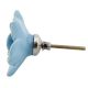 Turquoise Flower Ceramic Cabinet Knobs