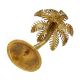 Golden Single Palm Tree Aluminium Candle Stand