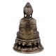 Handmade Black Brown Brown Meditating Buddha Statue