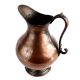 Handmade Brown Copper Jug Pitcher With Handle And Hammered Design