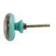 Round Sea Green Resin And Wood Cabinet knob