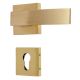 Handmade Gold Brushed Brass Mortise Door Lock Handle Set