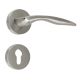 Handmade Silver Matt Brass Elegant Mortise Door Lock Handle Set