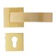 Handmade Gold Brushed Brass Mortise Door Lock Handle Set