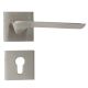 Handmade Black Silver Finish Mortise Door Handle Set